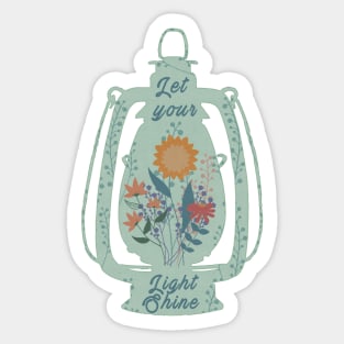 Let Your Light Shine Floral Lamp Sticker